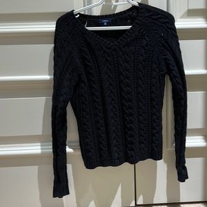 knit black sweater